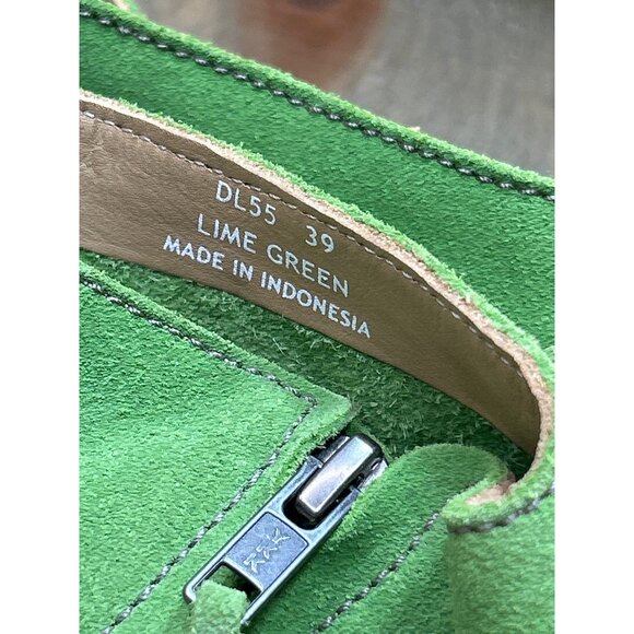 Blackstone Womens Suede Boots Lime Green Size 9 EU39 - Picture 3 of 7